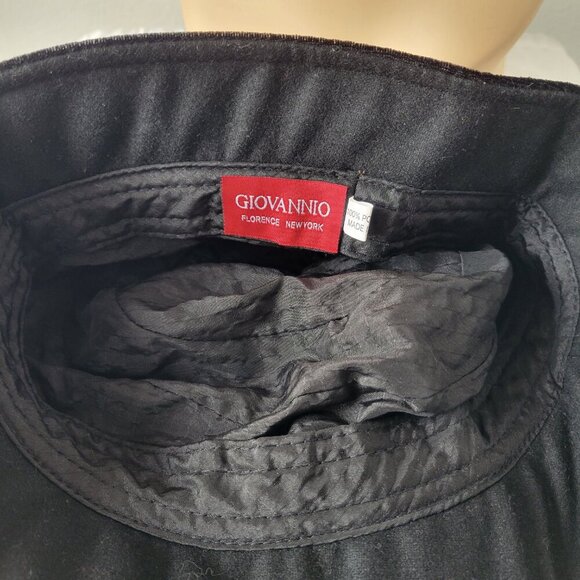 Vintage Style Giovannio Soft Black Velvet Bucket Hat - Picture 10 of 14